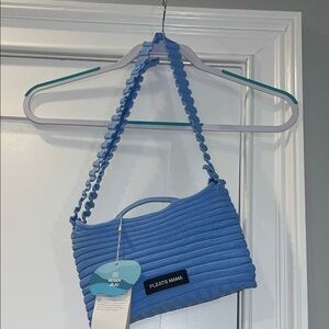 Blue pleats Mama Women's shoulder Bag